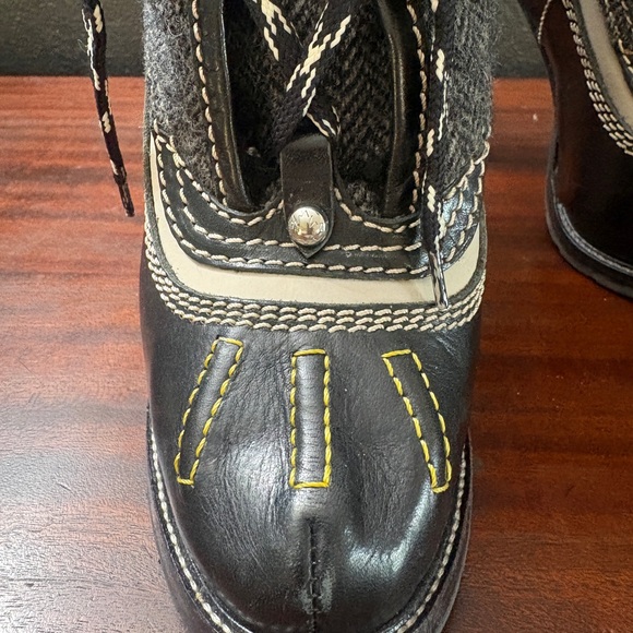 DSQUARED2 Black and Cream Heeled Boots 38 - Picture 4 of 7